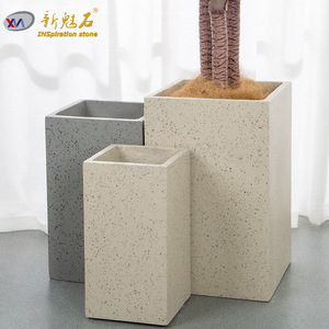 Nuevos Macetas de Hormigón para Plantas, Color Gris Claro, para Decoración e Interiores y Exteriores - Product Image 4