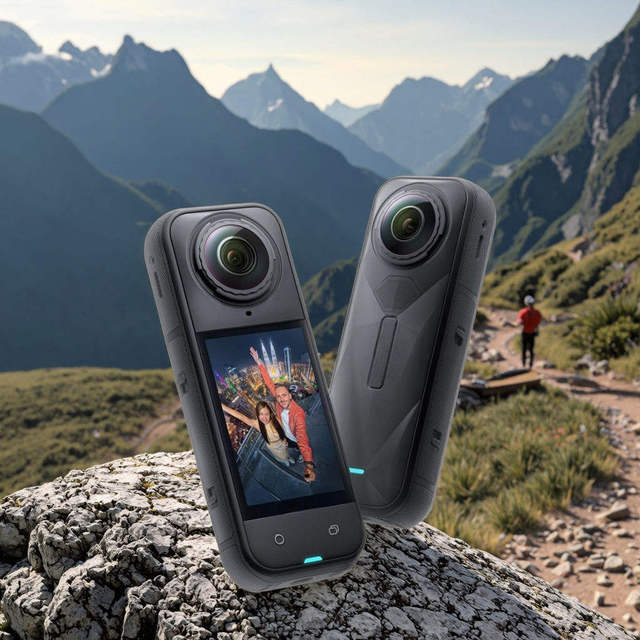 Insta360 X5 360 Action Camera 8K Panoramic 1/1.3 Inch Sensor FlowState 3.0 Stabilization 12m Waterproof Diving