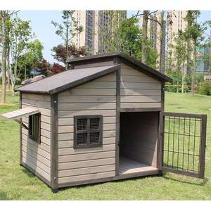 Hersteller Luxuriöses Outdoor-Hundehäuschen aus Massivholz Universelle Wasserdichte Hundehütte Villa Extra Großes Hundehaus-Möbelstück - Product Image 2