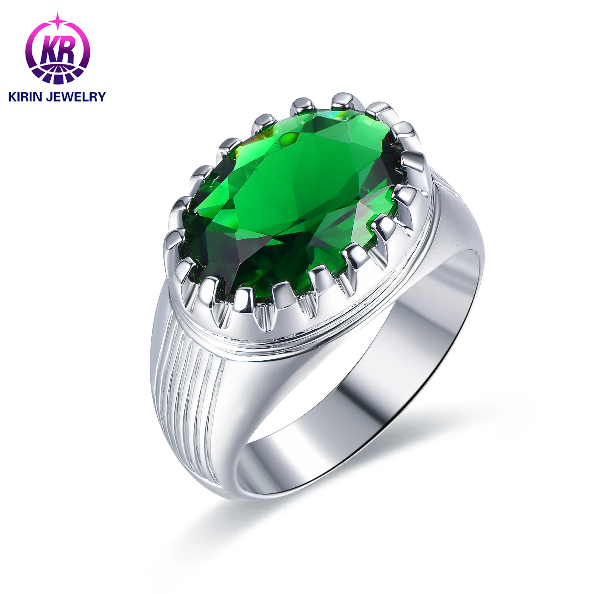 Wholesale men's rings jade rings 925 jewelry agate natural matching green fashionable zircon 925 sterling silver jewelry