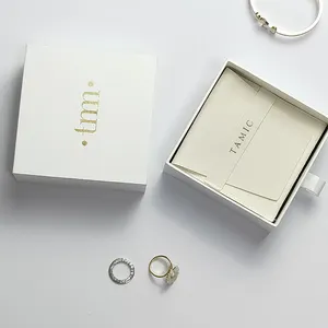 Necklace Ring Earring Mini Wedding 'Jewlry' Cardboard Paper Packing Small Luxury Custom Logo Gift Packaging 'Jewerly' Box