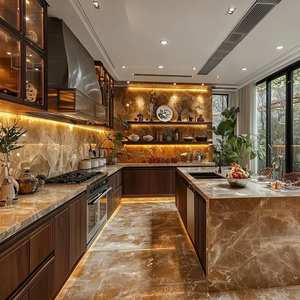 Juego de Muebles de Madera Hechos a Medida con Diseño Moderno para Villas de Alta Gama. - Product Image 1