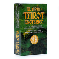 Cartes de tarot classiques espagnoles de Marseille, cartes d'oracle, jeu de société rectangulaire, oracle