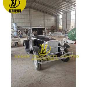 Escultura de figura de acero <span class=keywords><strong>Corten</strong></span> para exteriores abstracta modelo de escultura de coche con espejo de acero inoxidable - Product Image 4