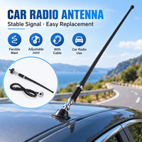 Antenne de voiture AM FM réglable pour montage sur toit, antenne radio universelle flexible avec câble coaxial pour berline, SUV, camion, fourgonnette