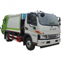 Camion à ordures compacteur diesel JAC 4x2 8CBM, camion de collecte des déchets municipaux