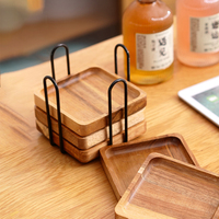 Support de sous-verres en fer forgé noir personnalisé, ensemble de supports pour sous-verres, organisateur de tasses, certifié ISO9001 et RoHS