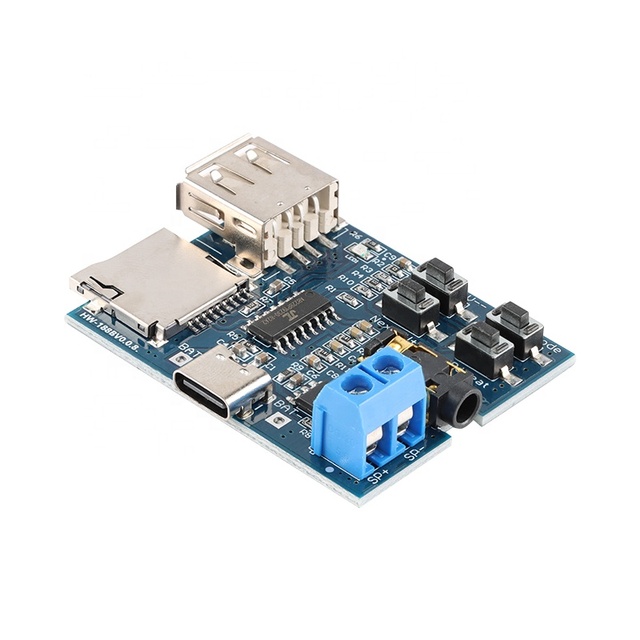 MP3 Decoder Board Built-in Amplifier for TF Card Type-C USB Disk Audio Player Module HW-188B