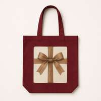 Sac en toile de Noël pliable personnalisé avec motif hivernal, en coton naturel, pour articles populaires et vente en ligne, support de tissu à double alimentation pour e-commerce