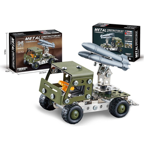 Fai da te assemblaggio 3D semirimorchi in lega di veicoli modello di blocco di costruzione giocattolo in metallo blocchi di costruzione Kit giocattoli per bambini - Product Image 6