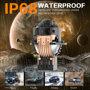 AKE CD302 Faros Delanteros con Lente de Proyector Bi-LED de 3.0 Pulgadas, 100w 10000LM, Lente Dual, Luz Directa, para Automóvil Universal - Product Image 2