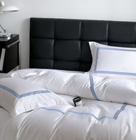 SANHOO Excellente Qualité Literie Blanc Confortable 100% Coton Queen Size Hôtel Literie