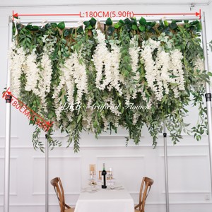 DKB Plantas Artificiales al por Mayor, Decoración Floral para Techo, Arreglo Floral Colgante <span class=keywords><strong>de</strong></span> Glicinia Blanca <span class=keywords><strong>de</strong></span> Alta Calidad - Product Image 2