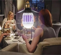 Lámpara LED para Exteriores, Mata Insectos y Mosquitos, con Material ABS, Baterías Recargables y Estado Sólido