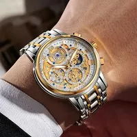 Montre 8973 personnalisable avec votre logo, montres originales en acier, chronographe étanche, montre sport à quartz pour homme