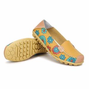 Chaussures Plates Loafers Moccasins Ballerines Souples en Similicuir PU à Motif Floral pour Femmes Grandes Tailles avec Bout Rond - Product Image 6