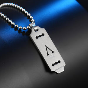 Conjunto de Collares en Capas Unisex, Diseño Geométrico, Cadena de Plata Tibetana para Suéter, Colgante Cilíndrico en Forma de V de 3mm y 60cm - Product Image 3