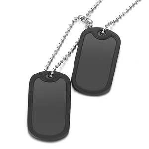 Collar personalizado con 2 etiquetas de perro de acero inoxidable para hombre, cadena con nombre grabado - Product Image 2