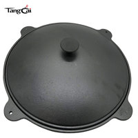 Grand pot Kazan en fonte pré-culotté sur mesure, capacité de 10,5 litres, avec poignée à quatre anses, chaudière de camping extérieure pour feu de camp