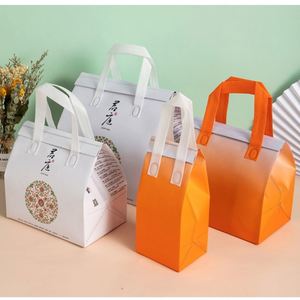 Custom Logo Insulated Coffee Fabric Thermal Food <b>Cooler</b> <b>Backpack</b> Bag Waterproof Non-Woven Grocery Shopping Bags - Product Image 6