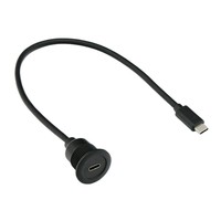 Cable de Extensión USB Tipo-C Macho a Hembra de 1m, Resistente al Agua, para Montaje en Panel, PD100W, 20Gbps, 4K60HZ, Gran Venta