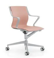 Chaise d'ordinateur en maille de bureau avec accoudoir en plastique pivotant à dossier bas