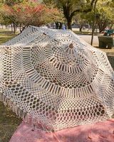 NOUVEAU ARRIVÉ Luxe Personnalisé Bois Macramé Coton Corde Parapluie Tassels Fringe Parasol Extérieur Natation Soleil Parapluie Plage