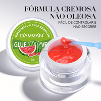 DAMMAN crème dissolvant d'extension de cils 5g parfum de fruits dissolvant de colle de cils rapide 1-2 minutes dissolvant de cils