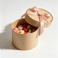 Boîte Cadeau Cylindrique en Matériau Recyclé pour Bougies, Bonbons, Faveurs de Mariage, Cadeaux de Baby Shower – Vente en Gros