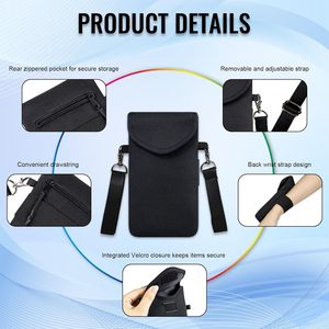 Étui de téléphone en néoprène pour iPhone 17/16/15/14 Pro Max, <span class=keywords><strong>Samsung</strong></span> S25, pochette de téléphone bandoulière avec cordon de cou - Product Image 3