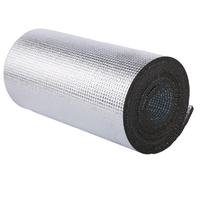 Matériau composite double face en mousse de coton PE perlé noir Feuille d'aluminium épaissie Matériau ignifuge résistant aux hautes températures