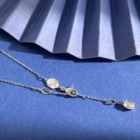Collar de Clavícula con Colgante de Cisne en Aleación Plateada con Circonita Cúbica Zhixuan, el Mejor Regalo de Cumpleaños para Niñas, Joyería Femenina Elegante