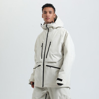 Veste de ski unisexe pour sports d'hiver en plein air, snowboard, chaude, respirante, imperméable, coupe-vent, 100% polyester, imprimé par transfert thermique, fermeture éclair