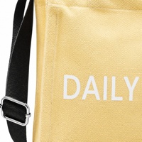 Sac fourre-tout élégant en toile jaune royal, sac à main structuré multifonctionnel, sac bandoulière durable pour les courses quotidiennes