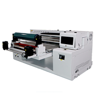 Imprimante UV DTF 9060 avec intégration rouleau-plat, 4 têtes d'impression (DX7), largeur 60 cm, pour impression de films souples/autocollants (Flex/Egg Media)