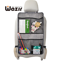 Boîte de rangement de luxe pliable en maille Oxford de polyester pour voiture, organisateur de siège arrière avec poches pour jouets Wazir WSO10016