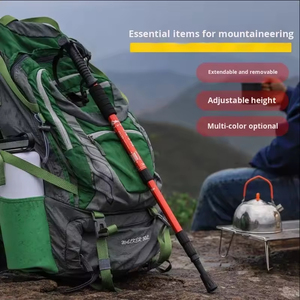 Bastón de Trekking Premium de Tres Secciones, Aleación de Aluminio, Mango en T, con Amortiguador Recto de EVA, Plegable, para Caminar al Aire Libre - Product Image 3