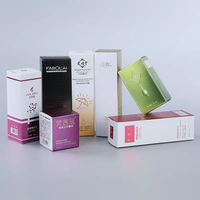 Boîte de papier cosmétique Carton de carte Taxe de shampooing Gel douche Boîte d'emballage Boîte-cadeau en papier Blanc Emballage cosmétique écologique personnalisé