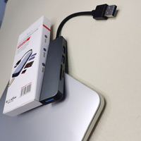 USB Tipe C 3.0 Hub aluminium 5-in-1 pemisah Hub Data pembaca kartu SD/TF untuk MacBook PC Laptop LANGSUNG Amerika