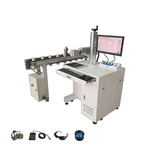 JNKEVO 금속 비금속 PE 파이프 플라잉 레이저 인쇄 마킹 머신 가정용 30W-20W 전원 EzCad 제어 소프트웨어