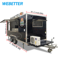 WEBETTER Friteuse Remorque de Restauration Camion de Nourriture Remorque de Hot Dog Pizza Cuisine Mobile avec Équipement