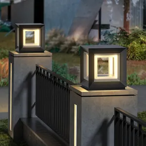 Outdoor Ip65 Waterdichte Tuin Hek Poort Landschap Decoratie Villa Kolom Lamp Led Stijl Zuil Licht