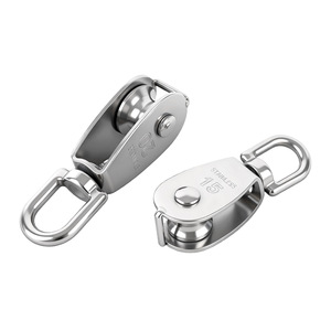 Thai Hua Rope Pulley 15mm 304 Stainless Steel Single Groove For Construction Lifting - Product Image 1