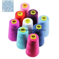 Fil chinois coloré 40/2 5000m 100% polyester 1mm élastique pour tricot et couture, certifié Oeko-Tex, haute ténacité, respectueux de l'environnement, teint