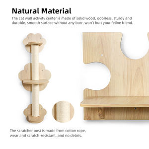 الأكثر مبيعًا أرفف إطار لشجرة القط الخشبية مثبتة على الحائط ، أرجوحة للقطط ، أثاث منصة الحائط للتسلق - Product Image 4