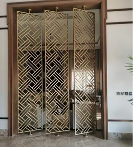 EX693 Innovative Stainless Steel Partition Designs Modern Homes Laser Cut Art Theme Irregular Structure Foldable - Product Image 3