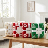 Neuheit Weihnachts-Kuscheldecke Polyester Flanell Einfarbig Ultra Weich Umweltfreundlich Warm Ganzjahres-Luxusdecke für Sofa Bett Baby