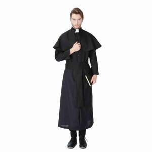 Nuovo Costume da Prete Cattolico per Uomo, Abbigliamento per Feste di Halloween per Adulti - Product Image 2