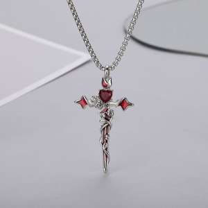 Collar con Colgante Uzi de Diseño Personalizado, Moderno, Chapado en Oro de 18K, Cadena de Acero Inoxidable, Estilo Hip <span class=keywords><strong>Hop</strong></span> Punk para Hombre, para Fiestas - Product Image 2