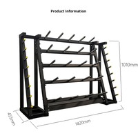 Support de rangement pour plaques de musculation multifonctionnel en acier pliable pour l'aérobic et les équipements de fitness, support pour plaques de poids, haltères